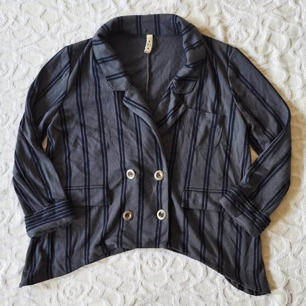 We The Free Vintage Stripe Blazer Jacket XS XSMALL Y2K